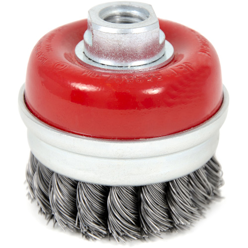 High-Performance Knot Banded Cup Brush, 3" Dia. x 5/8"-11 Arbor Nuna Depot Inc.