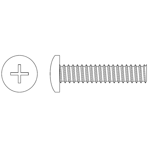 Pan Head Machine Screws, #6-32 x 3/8" L, Zinc Plated Nuna Depot Inc.