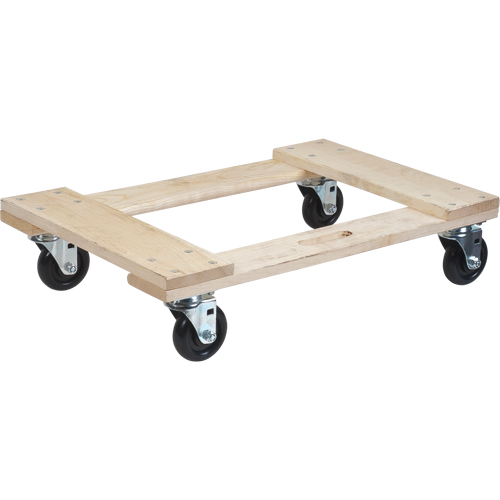 Socle roulant en bois dur, Roues en Polyol&eacute;fine, Capacit&eacute; de 1000 lb, 18" la x 30" p x 7" h Nuna Depot Inc.