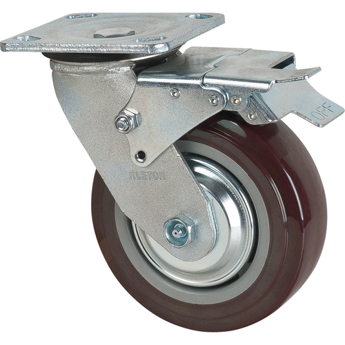 Roulette, Pivotant avec frein, 6" (152,4 mm), Polyur&eacute;thane, 850 lb (385 kg) Nuna Depot Inc.