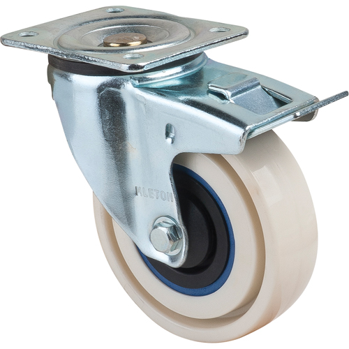 Roulettes sandwich, Pivotant avec frein, 4" (101,6 mm), Nylon, 440 lb (199,58 kg) Nuna Depot Inc.
