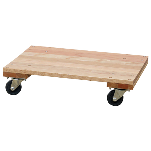 Socle roulant &agrave; plateforme en bois solide, Roues en Caoutchouc, Capacit&eacute; de 900 lb, 16" la x 24" p x 6" h Nuna Depot Inc.