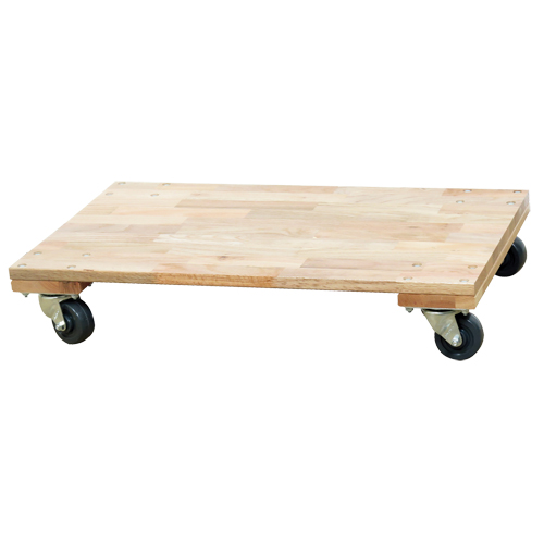 Socle roulant &agrave; plateforme en bois solide, Roues en Caoutchouc, Capacit&eacute; de 900 lb, 18" la x 30" p x 6" h Nuna Depot Inc.
