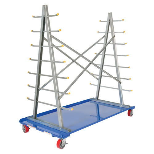 A-Frame Bar & Pipe Cart, Steel, 36-3/4" W x 73-3/4" D x 72-1/2" H, 2000 lbs. Capacity Nuna Depot Inc.