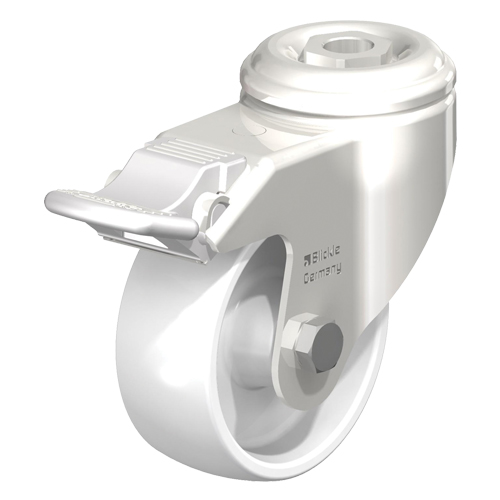 Stainless Steel Nylon Caster, Swivel with Brake, 5" (127 mm) Dia., 265 lbs. (120 kg.) Capacity Nuna Depot Inc.