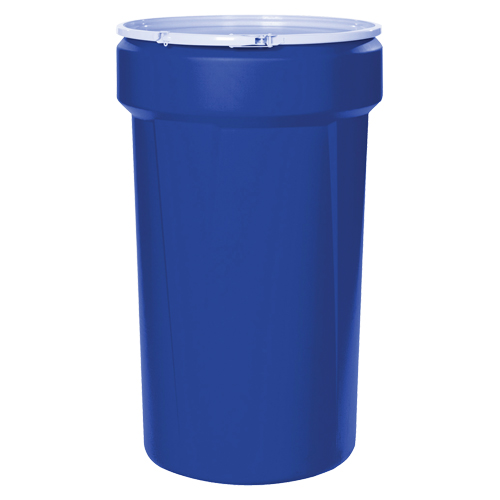 Nestable Polyethylene Drum, 30 US gal (25 imp. gal.), Open Top, Blue Nuna Depot Inc.