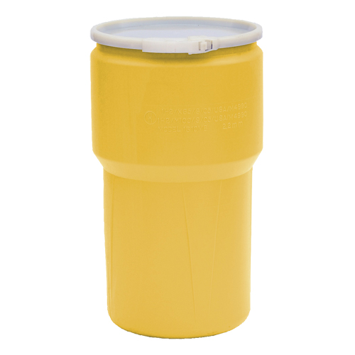 Nestable Polyethylene Drum, 14 US gal (11.7 imp. gal.), Open Top, Yellow Nuna Depot Inc.