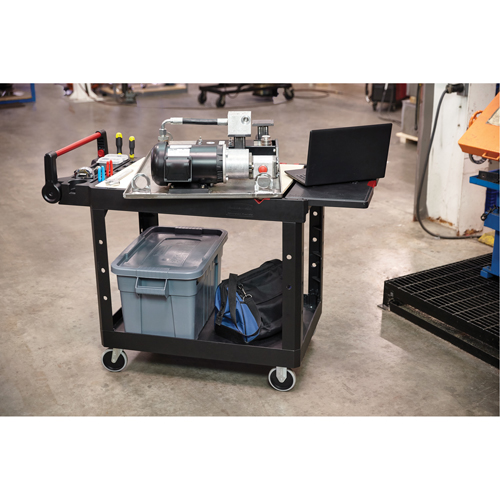 Heavy-Duty Adaptable Utility Cart, 2 Tiers, 17-3/4" x 36" x 46-1/5", 500 lbs. Capacity Nuna Depot Inc.