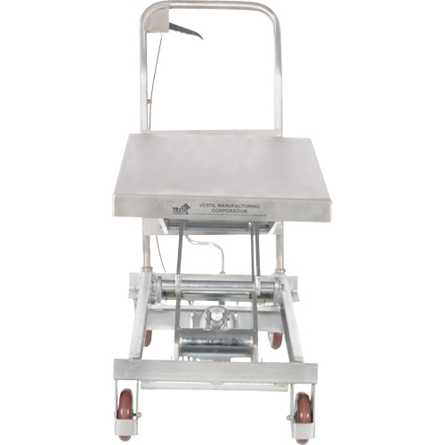 Table &eacute;l&eacute;vatrice hydraulique manuelle &agrave; ciseaux, 35-1/2" lo x 20" la, Partiellement en acier inoxydable, Capacit&eacute; 800 lb Nuna Depot Inc.