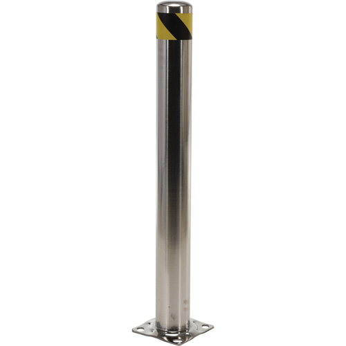 Safety Bollard, Stainless Steel, 42" H x 8" W, Silver Nuna Depot Inc.
