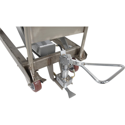 Table &eacute;l&eacute;vatrice hydraulique manuelle &agrave; ciseaux, 47" lo x 24" la, Partiellement en acier inoxydable, Capacit&eacute; 2000 lb Nuna Depot Inc.