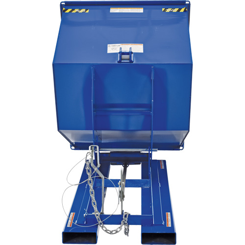 Conteneur autobasculeur, Acier, 1 vg³, Bleu Nuna Depot Inc.