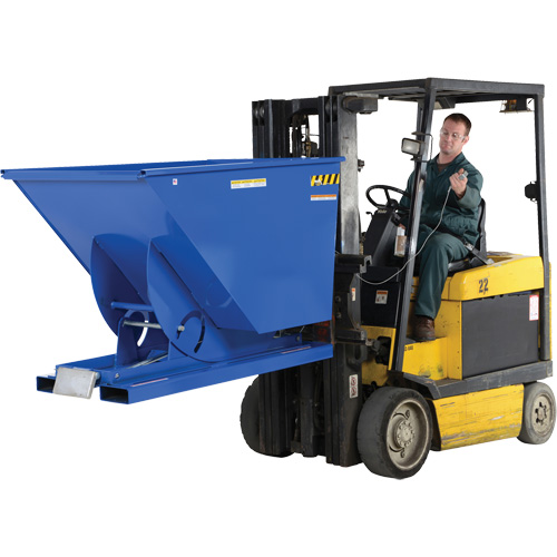 Conteneur autobasculeur, Acier, 1-1/2 vg³, Bleu Nuna Depot Inc.