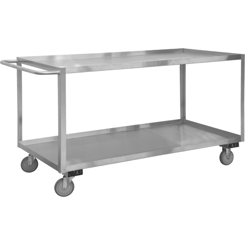 Industrial Grade Shelf Cart, 2 Tiers, 18-1/8" W x 42" H x 35" D, 1200 lbs. Capacity Nuna Depot Inc.