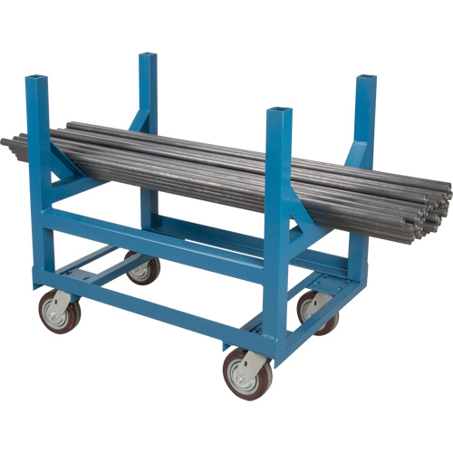 Chariot &agrave; berceaux pour tuyaux et barres, 48" lo x 24" la x 34" h, Capacit&eacute; de 2500 lb, Roue Polyur&eacute;thane Nuna Depot Inc.