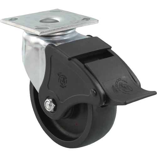 Roulette Emaxx RollX, Pivotant avec frein, 5" (127 mm), Nylon, 1200 lb (544,3 kg) Nuna Depot Inc.