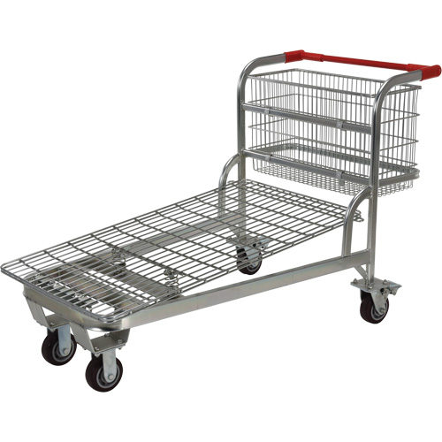 Nestable Wire Cart, Steel, 28-3/4" x 37-1/16" x 59-5/8", 275 lbs. Capacity Nuna Depot Inc.