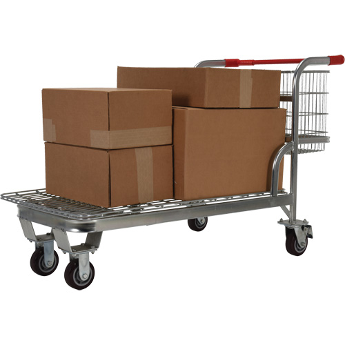 Nestable Wire Cart, Steel, 28-3/4" x 37-1/16" x 59-5/8", 275 lbs. Capacity Nuna Depot Inc.