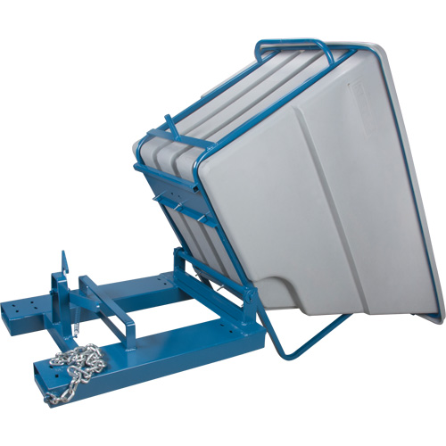 Self-Dumping Hopper, Polyethylene, 1-1/10 cu.yd, Grey Nuna Depot Inc.