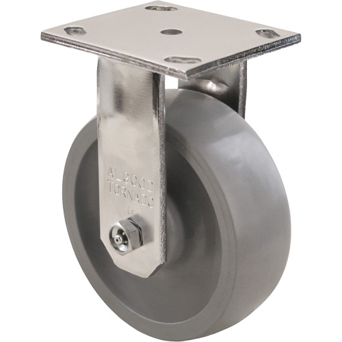 Max9 Caster, Rigid with Brake, 6" (152.4 mm), Envirothane Grey-WOW, 1100 lbs. (498.95 kg.) Nuna Depot Inc.