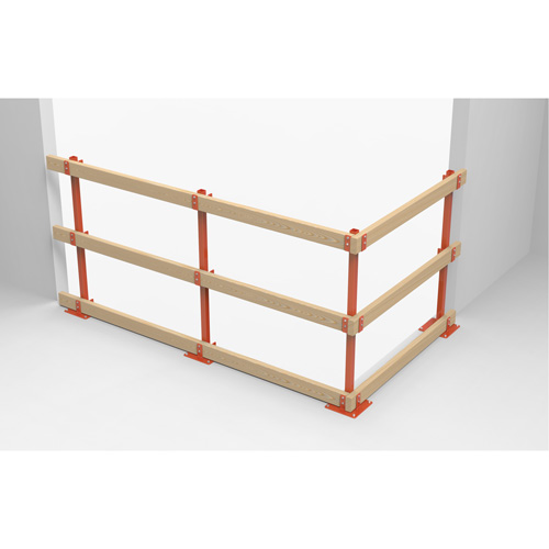ProGuards Temporary Guard Rail Posts, 8" W x 39" H, Orange Nuna Depot Inc.