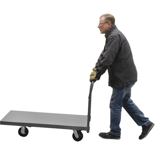 Chariot &agrave; plateforme, 48" lo x 24" la x Capacit&eacute; 2000 lb, Roues en Caoutchouc Nuna Depot Inc.