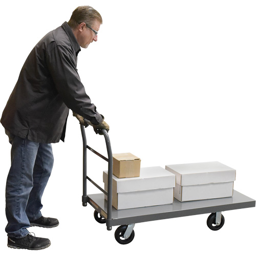 Chariot &agrave; plateforme, 48" lo x 24" la x Capacit&eacute; 2000 lb, Roues en Caoutchouc Nuna Depot Inc.