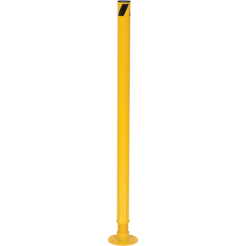Spring Loaded Bollard, Steel, 42" H x 2-1/8" W, Yellow Nuna Depot Inc.