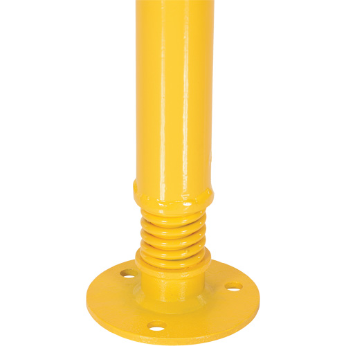 Spring Loaded Bollard, Steel, 42" H x 2-1/8" W, Yellow Nuna Depot Inc.