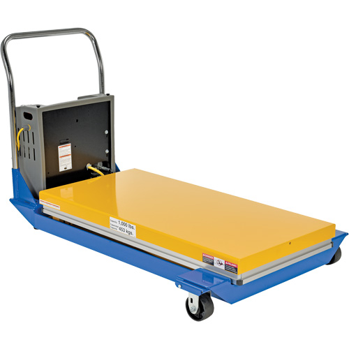 Table &eacute;l&eacute;vatrice aliment&eacute;e c. c. et manuelle &agrave; ciseaux, Acier, 48" lo x 24" la, Capacit&eacute; 1000 lb Nuna Depot Inc.