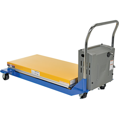 Table &eacute;l&eacute;vatrice aliment&eacute;e c. c. et manuelle &agrave; ciseaux, Acier, 48" lo x 24" la, Capacit&eacute; 1000 lb Nuna Depot Inc.