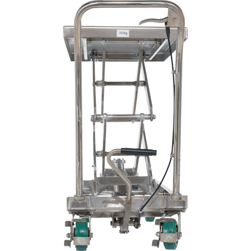 Manual Hydraulic Scissor Lift Table, 36-1/4" L x 19-3/8" W, Stainless Steel, 600 lbs. Capacity Nuna Depot Inc.