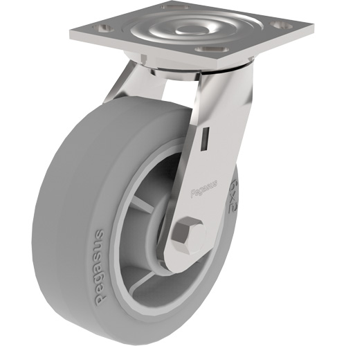 21 Series Medium-Duty Caster, Rigid, 6" (152.4 mm), Thermoplastic Rubber, 500 lbs. (227 kg.) Nuna Depot Inc.