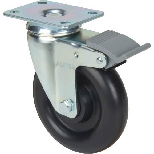 Caster, Swivel with Brake, 5" (127 mm), Polyolefin, 250 lbs. (113.4 kg) Nuna Depot Inc.