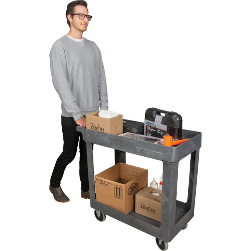 Chariot utilitaire pour l'entretien, 2 tiers, 16-1/2" x 32-1/2" x 34-1/2", Capacit&eacute; 550 lb Nuna Depot Inc.