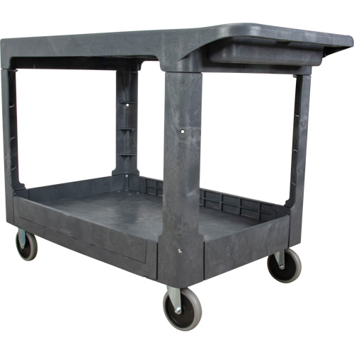 Flat-Shelf Utility Service Cart, 2 Tiers, 25-1/4" x 32-1/4" x 44", 550 lbs. Capacity Nuna Depot Inc.