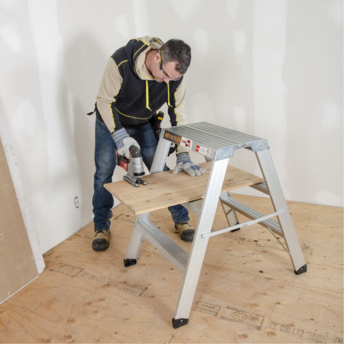 Portable Work-Stand Saw Horse, Aluminum Frame, 12-1/4" D x 36" H Nuna Depot Inc.