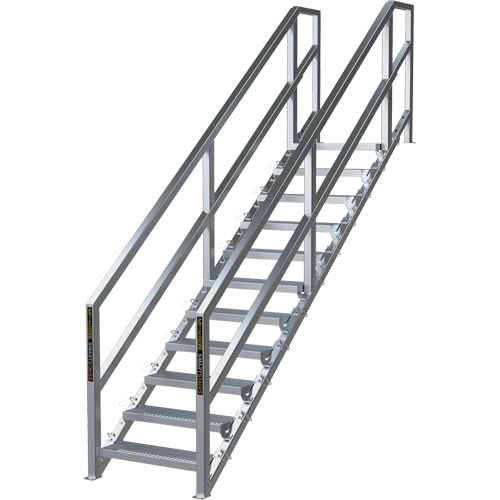 SmartStairs 11-16 Steps Modular Construction Stair System, 120" H Nuna Depot Inc.
