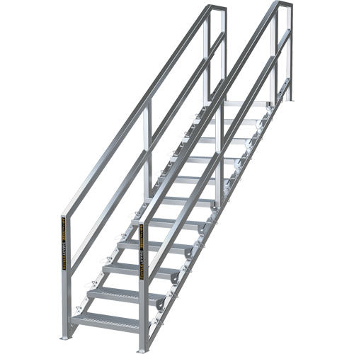 SmartStairs 11-16 Steps Modular Construction Stair System, 120" H Nuna Depot Inc.