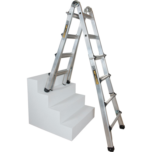 Telescoping Multi-Position Ladder, Aluminum, 300 lbs., CSA Grade 1A Nuna Depot Inc.