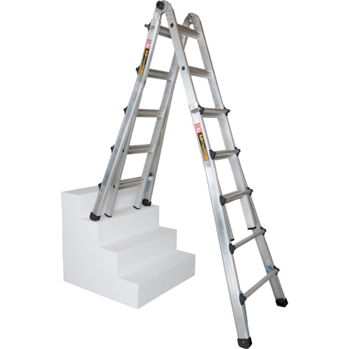 Telescoping Multi-Position Ladder, Aluminum, 300 lbs., CSA Grade 1A Nuna Depot Inc.