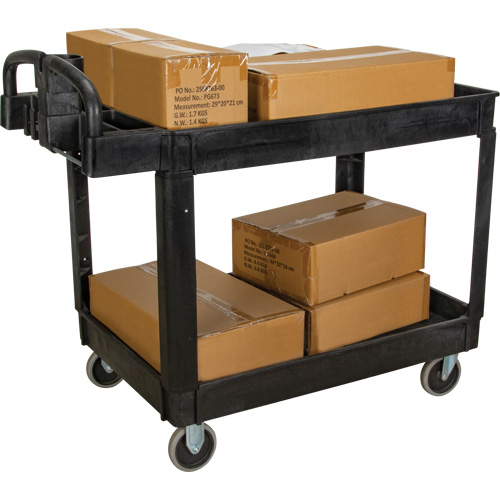 Utility Cart, 2 Tiers, 25-5/8" x 33-1/2" x 43-3/4", 550 lbs. Capacity Nuna Depot Inc.