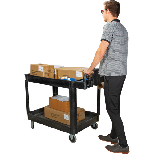 Utility Cart, 2 Tiers, 25-5/8" x 33-1/2" x 43-3/4", 550 lbs. Capacity Nuna Depot Inc.