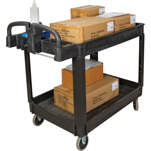 Utility Cart, 2 Tiers, 25-5/8" x 33-1/2" x 43-3/4", 550 lbs. Capacity Nuna Depot Inc.