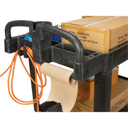 Utility Cart, 2 Tiers, 25-5/8" x 33-1/2" x 43-3/4", 550 lbs. Capacity Nuna Depot Inc.