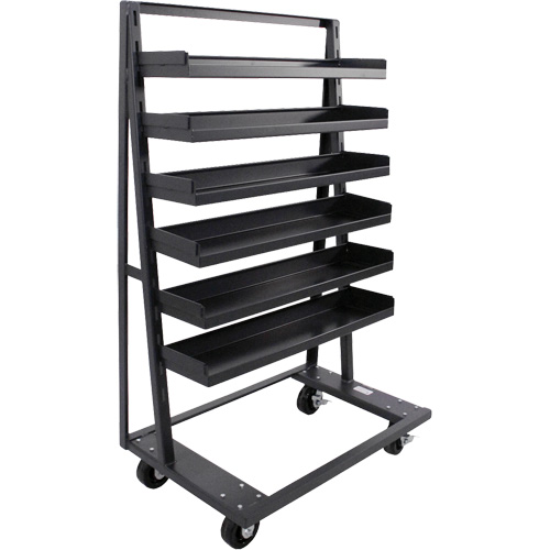 Chariot &agrave; cadre en A robuste &agrave; un c&ocirc;t&eacute; avec 6 plateaux &agrave; rebords, 38" x 25" x 63", Capacit&eacute; 2500 lb Nuna Depot Inc.