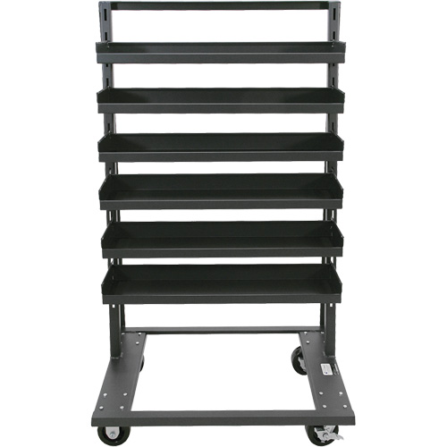 Chariot &agrave; cadre en A robuste &agrave; un c&ocirc;t&eacute; avec 6 plateaux &agrave; rebords, 38" x 25" x 63", Capacit&eacute; 2500 lb Nuna Depot Inc.