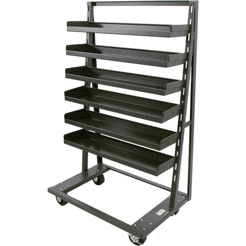 Chariot &agrave; cadre en A robuste &agrave; un c&ocirc;t&eacute; avec 6 plateaux &agrave; rebords, 38" x 25" x 63", Capacit&eacute; 2500 lb Nuna Depot Inc.