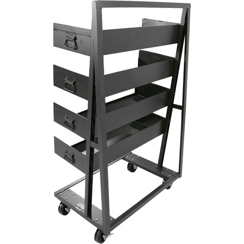 Single-Sided Heavy Duty A-Frame Cart with 4 Large Trays, 38" x 25" x 63", 2500 lbs. Capacity Nuna Depot Inc.