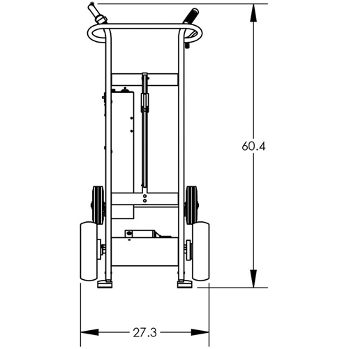Powered Drum Hand Truck with Pneumatic Wheels Nuna Depot Inc.